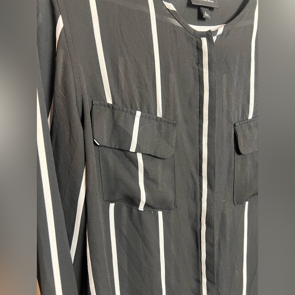 Who What Wear Striped Blouse size L - Picture 2 of 8